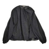 veritecoeur ギャザー レース 定価24200円 ST-193 ブラウス シャツ ブラック レディース ヴェリテクール【中古】5-0926M♪