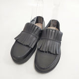 trippen Tiger フリンジローファー サイズ38 牛革 ローファー ブラック レディース トリッペン【中古】6-0119G◎