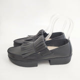 trippen Tiger フリンジローファー サイズ38 牛革 ローファー ブラック レディース トリッペン【中古】6-0119G◎