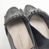 trippen Tiger フリンジローファー サイズ38 牛革 ローファー ブラック レディース トリッペン【中古】6-0119G◎