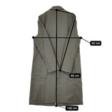 evam eva E163T104 チェスターコート ロングジャケット ウールコットンヘンプ コート カーキ レディース エヴァムエヴァ【中古】5-1020T∞