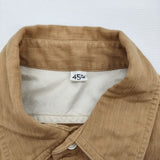 45R/45rpm クラッシュチノ908ワークSHIRT 定価36300円 サイズ4 長袖シャツ ベージュ レディース フォーティーファイブアールピーエム【中古】5-1217M∞