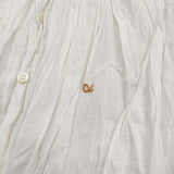 45R/45rpm インドカディのギャザークシュクシュブラウス 定価41800円 長袖シャツ ホワイト レディース フォーティーファイブアールピーエム【中古】5-1217M∞