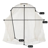 45R/45rpm インドカディのギャザークシュクシュブラウス 定価41800円 長袖シャツ ホワイト レディース フォーティーファイブアールピーエム【中古】5-1217M∞