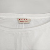 MARNI 刺繍 裾リボン Ｔシャツ カットソー ホワイト レディース マルニ【中古】6-0425S∞