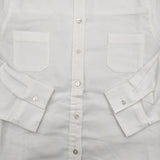 nofl スタンドカラー コットン 長袖 ブラウス シャツ オフホワイト レディース ノフル【中古】5-1217M∞