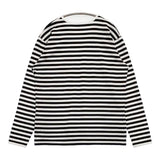 marimekko ポケット付き ボーダー 長袖Ｔシャツ カットソー ロンＴ ブラック ホワイト レディース マリメッコ【中古】6-0205M∞