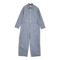 BEAMS BOY シャンブレーステンシルオールインワン 定価21780円 ツナギ 25SS ライトブルー レディース ビームスボーイ【中古】5-0930M♪