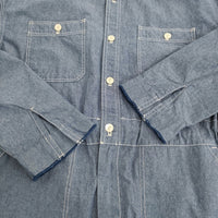 BEAMS BOY シャンブレーステンシルオールインワン 定価21780円 ツナギ 25SS ライトブルー レディース ビームスボーイ【中古】5-0930M♪