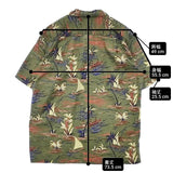 McGregor サイズLL アロハ コットンリネン オープンカラー 開襟 半袖シャツ カーキ メンズ マックレガー【中古】6-0425S∞