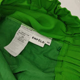 ENFOLD DRAPE TAPERED-TROUSERS 定価27500円 ドレープ ポリエステル パンツ 24SS グリーン レディース エンフォルド【中古】6-0117M∞