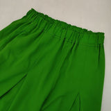 ENFOLD DRAPE TAPERED-TROUSERS 定価27500円 ドレープ ポリエステル パンツ 24SS グリーン レディース エンフォルド【中古】6-0117M∞