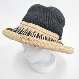 Vivienne Westwood ラフィア サイズS/M 帽子 ハット ベージュ ブラック レディース ヴィヴィアンウエストウッド【中古】6-0216M◎