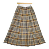 studio clip チェック柄 プリーツスカート TS23X003-1 ロングスカート グレー ベージュ イエロー レディース スタディオクリップ【中古】6-0205M∞