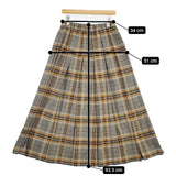 studio clip チェック柄 プリーツスカート TS23X003-1 ロングスカート グレー ベージュ イエロー レディース スタディオクリップ【中古】6-0205M∞