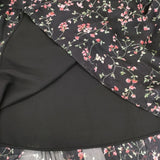 RALPH LAUREN LAUREN RALPH LAUREN 花柄 ロングスカート ブラック レッド レディース ラルフローレン【中古】6-0205M∞