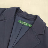 RALPH LAUREN Lauren Ralph Lauren 紺ブレザー ワッペン 金ボタン テーラードジャケット ネイビー レディース ラルフローレン【中古】6-0205M∞