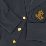RALPH LAUREN Lauren Ralph Lauren 紺ブレザー ワッペン 金ボタン テーラードジャケット ネイビー レディース ラルフローレン【中古】6-0205M∞