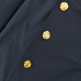 RALPH LAUREN Lauren Ralph Lauren 紺ブレザー ワッペン 金ボタン テーラードジャケット ネイビー レディース ラルフローレン【中古】6-0205M∞