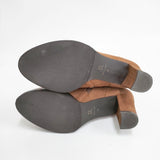 卑弥呼 HIMIKO 撥水ヌバックレザーレースアップ 定価36300円 24cm ブーツ ブラウン レディース 卑弥呼【中古】6-0127G◎