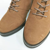 卑弥呼 HIMIKO 撥水ヌバックレザーレースアップ 定価36300円 24cm ブーツ ブラウン レディース 卑弥呼【中古】6-0127G◎