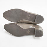 卑弥呼 撥水ビットデザインヒールアップローファー エナメル パテントレザー 定価25300円 24cm ローファー グレー レディース 卑弥呼【中古】6-0106G◎