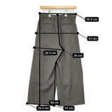 KURASHI&Trips 903-70903654-X ワイド パンツ グレー レディース クラシアンドトリップス/北欧、暮らしの道具店【中古】5-1020T∞