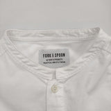FORK&SPOON DF25-23V080 コットン スタンドカラー チュニック ブラウス シャツ ホワイト レディース フォークアンドスプーン【中古】5-1217M∞