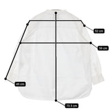 FORK&SPOON DF25-23V080 コットン スタンドカラー チュニック ブラウス シャツ ホワイト レディース フォークアンドスプーン【中古】5-1217M∞