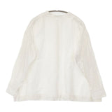 かぐれ インド製 GA35-23M013 コットンリネンギャザー ブラウス シャツ 23SS オフホワイト レディース かぐれ【中古】5-1217M∞