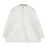 MHL. バンドカラープルオーバーシャツ 595-6253514 SOFT HOPSACK コットン ブラウス シャツ ホワイト レディース エムエイチエル【中古】6-0205M∞