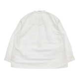 MHL. バンドカラープルオーバーシャツ 595-6253514 SOFT HOPSACK コットン ブラウス シャツ ホワイト レディース エムエイチエル【中古】6-0205M∞