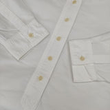 MHL. バンドカラープルオーバーシャツ 595-6253514 SOFT HOPSACK コットン ブラウス シャツ ホワイト レディース エムエイチエル【中古】6-0205M∞