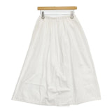 ゴーシュ 20/1オーガニックツイル ロングフレアスカート 定価30800円 G244-S036 スカート ホワイト レディース ゴーシュ【中古】6-0205M∞