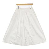 ゴーシュ 20/1オーガニックツイル ロングフレアスカート 定価30800円 G244-S036 スカート ホワイト レディース ゴーシュ【中古】6-0205M∞