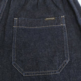 nest Robe UpcycleLino BASIC コットンリネンデニムワイドパンツ サイズ1 600225-7024-6 ネイビー レディース ネストローブ【中古】5-0930G♪