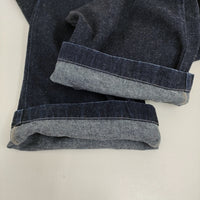 nest Robe UpcycleLino BASIC コットンリネンデニムワイドパンツ サイズ1 600225-7024-6 ネイビー レディース ネストローブ【中古】5-0930G♪