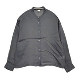 かぐれ ラミースタンドカラーショートシャツ 定価16500円 GAA5-23M034 ブラウス シャツ 25SS チャコールグレー レディース かぐれ【中古】5-0926M♪