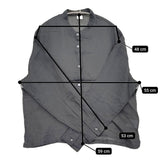 かぐれ ラミースタンドカラーショートシャツ 定価16500円 GAA5-23M034 ブラウス シャツ 25SS チャコールグレー レディース かぐれ【中古】5-0926M♪