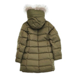 Pyrenex GRENOBLE FUR JP40 定価121000円 HWM004 ファー付き ダウンジャケット カーキ レディース ピレネックス【中古】5-1108A♪