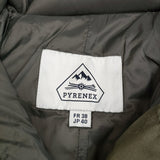 Pyrenex GRENOBLE FUR JP40 定価121000円 HWM004 ファー付き ダウンジャケット カーキ レディース ピレネックス【中古】5-1108A♪
