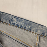 upper hights/Rouge vif La cle 別注 THE STELLA DAMAGED SURF ダメージ加工 スキニージーンズ デニムパンツ ブルー レディース アッパーハイツ/ルージュヴィフラクレ【中古】6-0205G∞