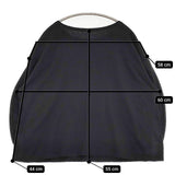 nest Robe 01173-1080 シャーリング ギャザー コットンブラウス 製品洗い カットソー ブラック レディース ネストローブ【中古】6-0205M∞