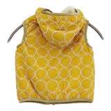 mina perhonen tambourine TA6032P キッズ 100サイズ 中綿ベスト ボア ベスト イエロー ホワイト レディース ミナペルホネン【中古】5-1108T♪