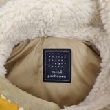 mina perhonen tambourine TA6032P キッズ 100サイズ 中綿ベスト ボア ベスト イエロー ホワイト レディース ミナペルホネン【中古】5-1108T♪