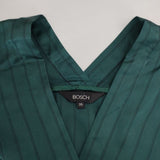 BOSCH 021-8110504 ノースリーブ ストライプ ブラウス シャツ グリーン レディース ボッシュ【中古】6-0425S∞