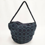 mina perhonen 21AW tambourine ショルダーバッグ 大 定価28600円 コーデュロイ ショルダーバッグ グリーン ネイビー レディース ミナペルホネン【中古】5-1014T◎