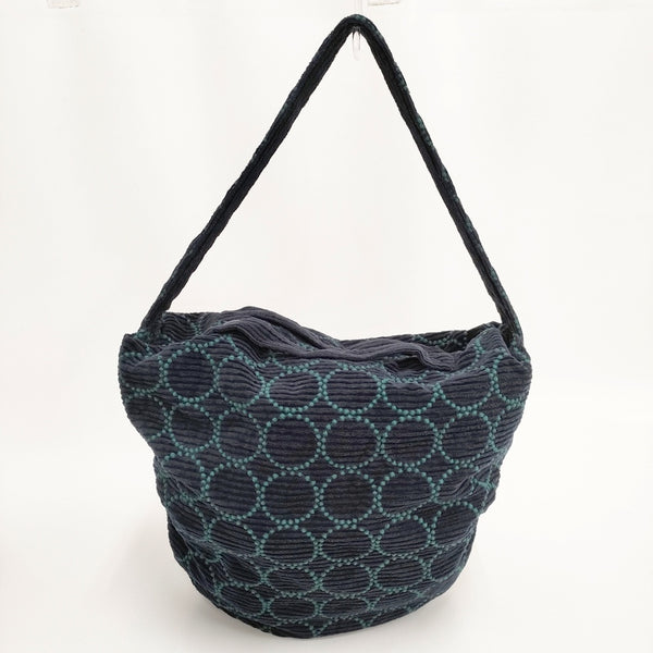 mina perhonen 21AW tambourine ショルダーバッグ 大 定価28600円 コーデュロイ ショルダーバッグ グリーン ネイビー レディース ミナペルホネン【中古】5-1014T◎