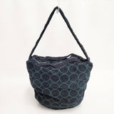 mina perhonen 21AW tambourine ショルダーバッグ 大 定価28600円 コーデュロイ ショルダーバッグ グリーン ネイビー レディース ミナペルホネン【中古】5-1014T◎