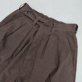 MHL. 595-2140502 OVERDYE MELANGE COTTON LINEN イージーワイド パンツ 22SS ブラウン レディース エムエイチエル【中古】6-0205G∞